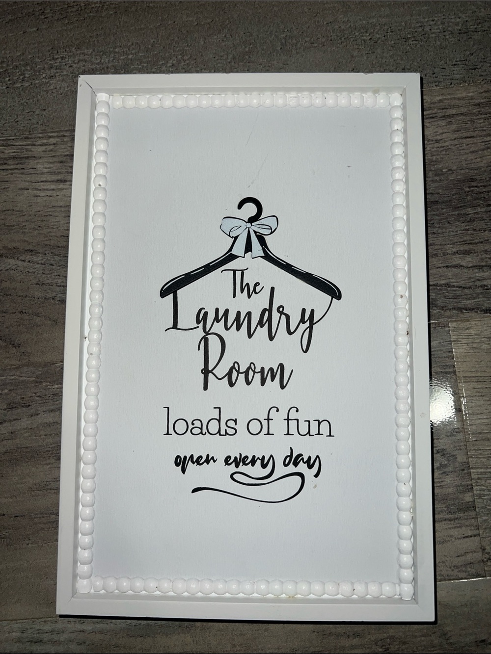 The Laundry Room Decorative Wall Sign - White